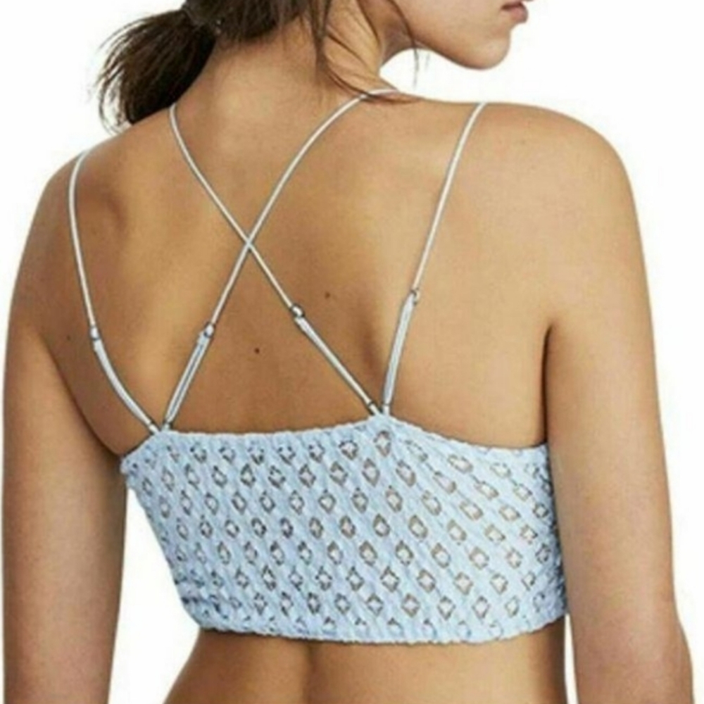 Free People Light Blue Lace Bralette - Picture 3 of 8